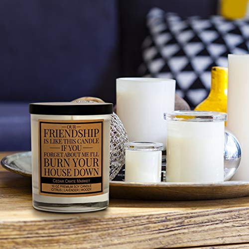 CEDAR CRATE MARKET CEDAR CRATE MARKET Our Friendship is Like This Candle Lavender Scented 100 Percent Soy Eco Friendly Gift for Friends - View 3 of 7