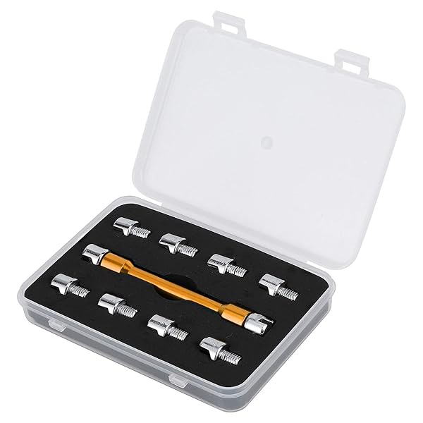 Qiilu Qiilu Motorcycle Spoke Wrench Set CNC Spanner Kit 93mm Repair Tool for Dirt Bike Wheel Tire Adjustment Gold Finish - View 9 of 10