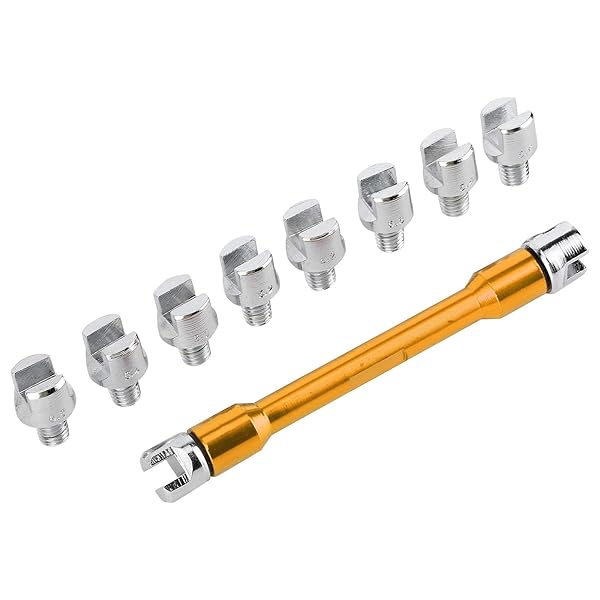 Qiilu Qiilu Motorcycle Spoke Wrench Set CNC Spanner Kit 93mm Repair Tool for Dirt Bike Wheel Tire Adjustment Gold Finish - View 10 of 10