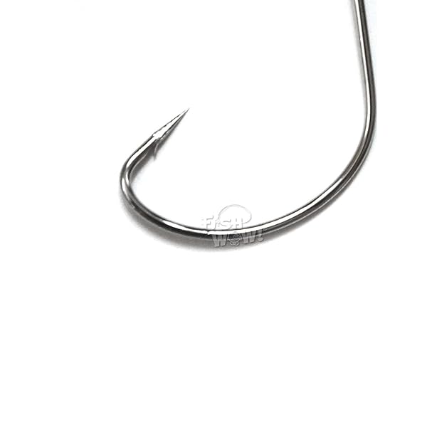 Fish WOW! 50pcs Size 6 Sharp 2X Kahle Hooks Nickel Wide Gap for Freshwater and Saltwater Fishing - View 4 of 7