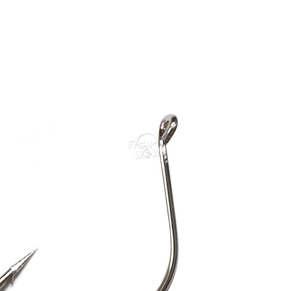 Fish WOW! 50pcs Size 6 Sharp 2X Kahle Hooks Nickel Wide Gap for Freshwater and Saltwater Fishing - View 5 of 7