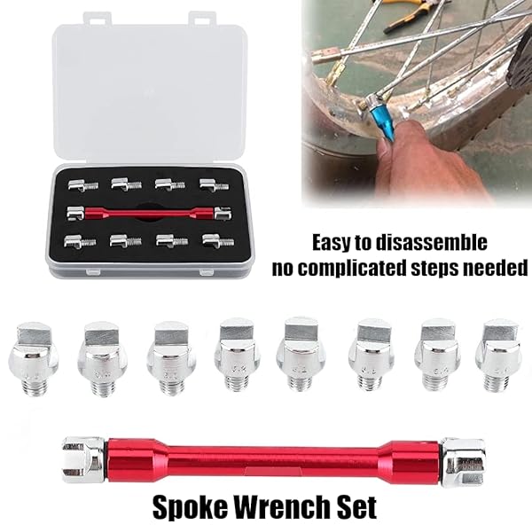 Qiilu Qiilu Motorcycle Spoke Wrench CNC Set 5.0-6.8 Length 93 mm Red Boxed Tool for Most Motorcycles - View 3 of 10