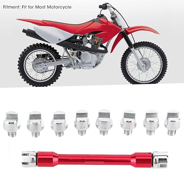 Qiilu Qiilu Motorcycle Spoke Wrench CNC Set 5.0-6.8 Length 93 mm Red Boxed Tool for Most Motorcycles - View 6 of 10