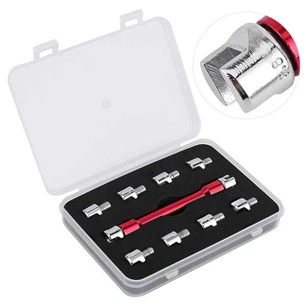 Qiilu Qiilu Motorcycle Spoke Wrench CNC Set 5.0-6.8 Length 93 mm Red Boxed Tool for Most Motorcycles - View 7 of 10