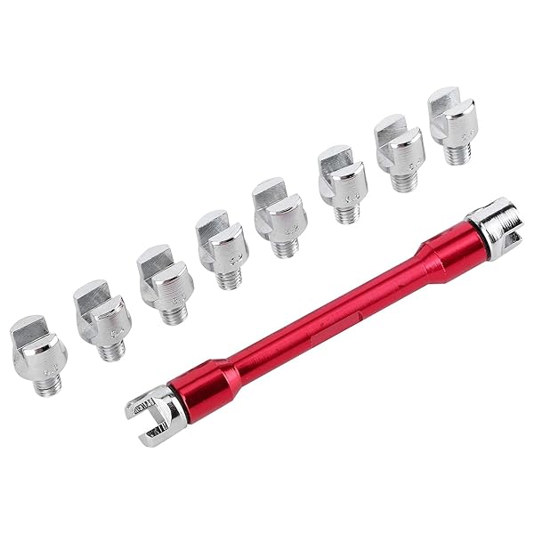Qiilu Qiilu Motorcycle Spoke Wrench CNC Set 5.0-6.8 Length 93 mm Red Boxed Tool for Most Motorcycles - View 10 of 10