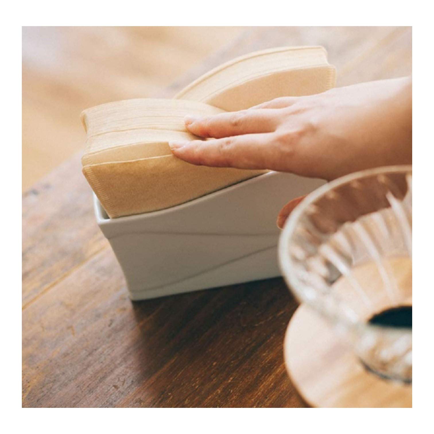 HARIO Hario V60 Size 03 Coffee Paper Filters 40 Count Box Natural for Perfect Brewing - View 3 of 5