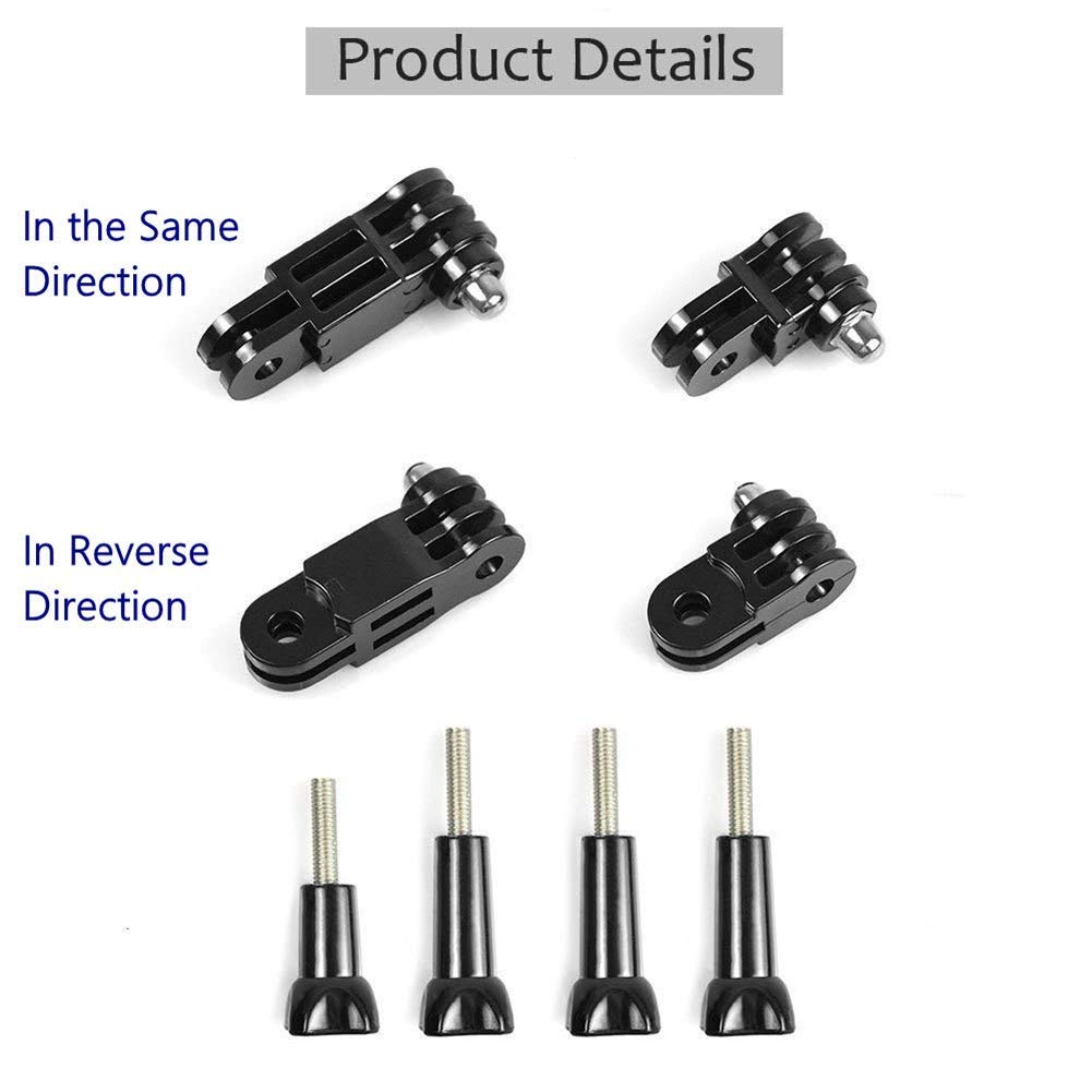3 Way Adjustable Extension Pivot Arm Adapter Set for GoPro Hero SJCAM Levin DBPOWER AKASO Long Short Joints Connector Convertor - View 3 of 5