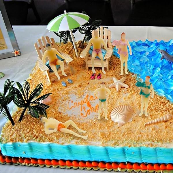 Hiawbon Hiawbon 30 Pcs Mini Painted People Model Beach Swimsuits Figurines 1:75 Scale Miniature Figures - View 6 of 8