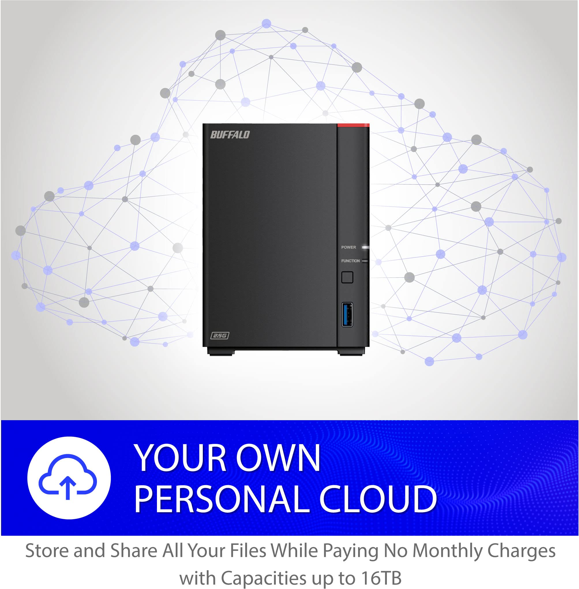 BUFFALO Buffalo LinkStation SoHo 720 16TB NAS: Ideal Network Storage for Home Office & Small Business - View 4 of 9