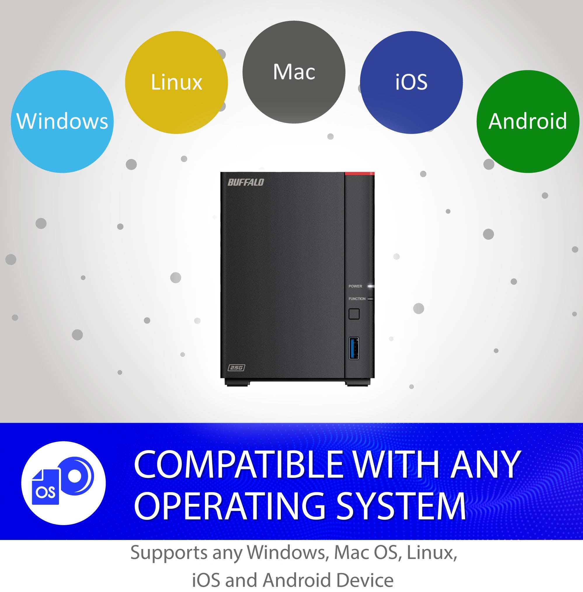 BUFFALO Buffalo LinkStation SoHo 720 16TB NAS: Ideal Network Storage for Home Office & Small Business - View 6 of 9