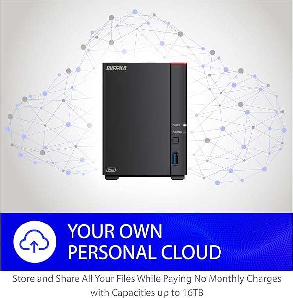BUFFALO BUFFALO LinkStation 720: 16TB 2-Bay NAS for Home Office - Private Cloud & Media Server Storage - View 6 of 8