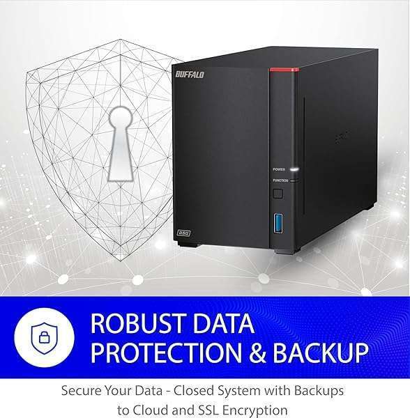 BUFFALO BUFFALO LinkStation 720: 16TB 2-Bay NAS for Home Office - Private Cloud & Media Server Storage - View 7 of 8