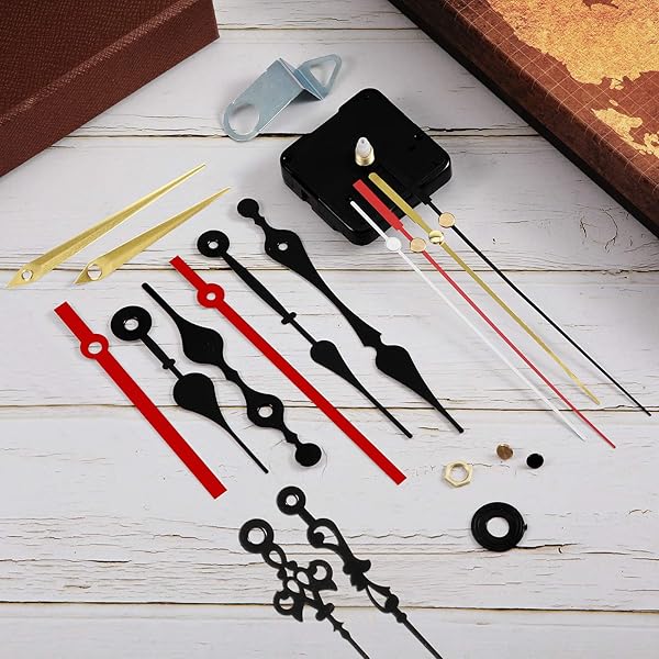 Outus High Torque Quartz Clock Movement Mechanism 6 Pieces with 6 Pairs Clock Hands Battery Operated DIY Long Shaft Repair Parts Motor Kits - View 8 of 8