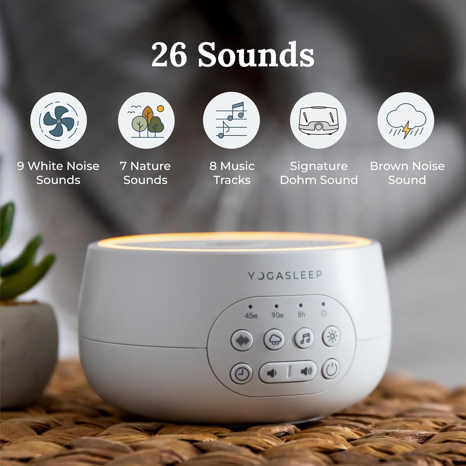 YOGASLEEP Yogasleep Dreamcenter White Noise Machine with Night Light and Sleep Timer for Adults and Babies Travel and Office Use - View 3 of 6