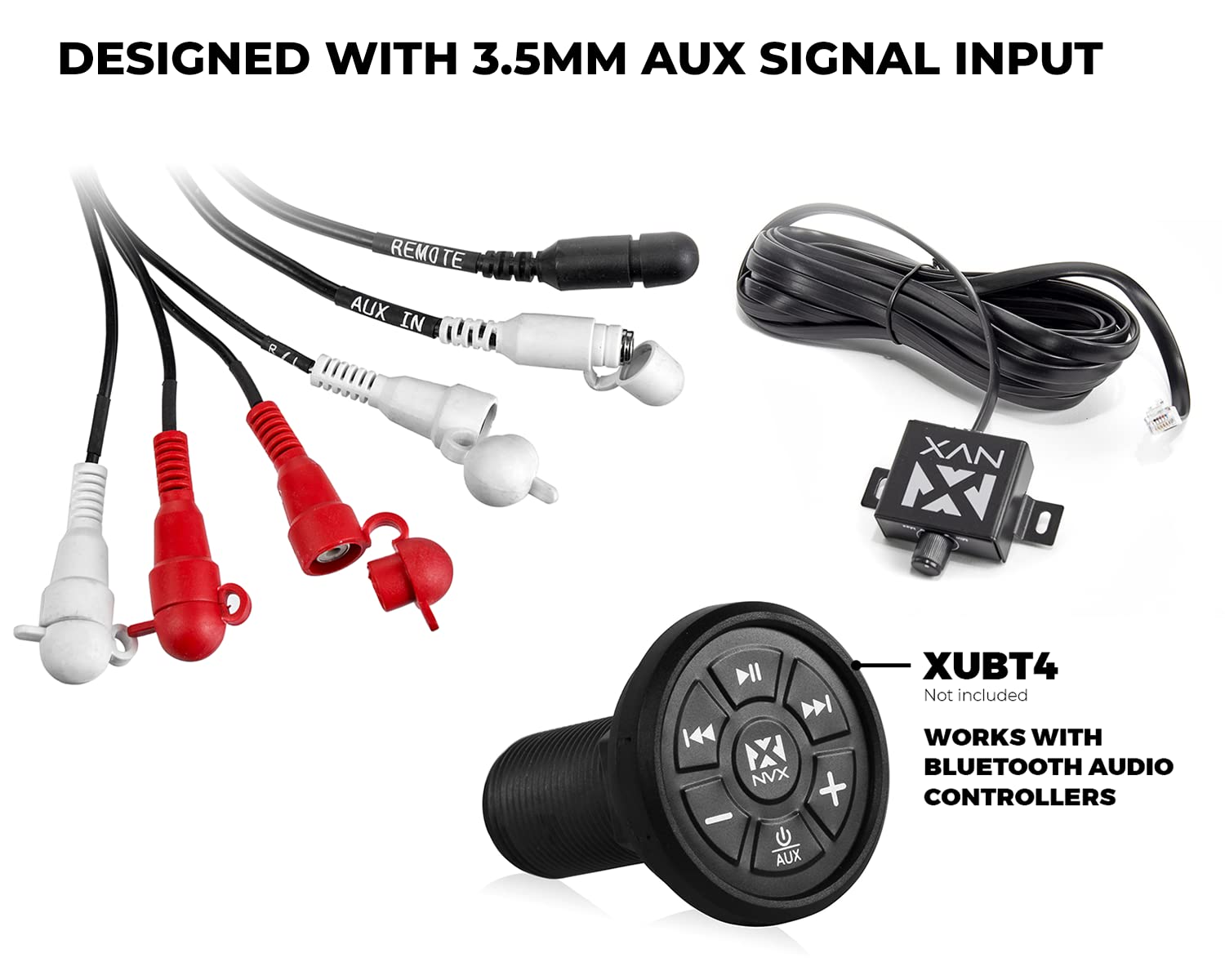 NVX MVPA6 900W 6-Channel Bridgeable Marine Amplifier Compact Waterproof for Powersports and Car Audio - View 4 of 9