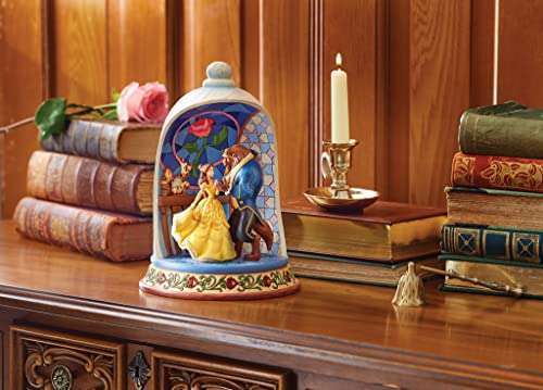 Enesco Enesco Disney Traditions Jim Shore Beauty and the Beast Rose Dome Figurine - 10.3 Inch Multicolor Collectible - View 3 of 6