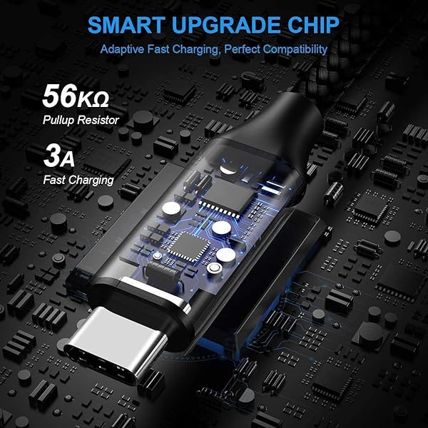 etguuds 16ft USB C Cable - Fast Charging Nylon Braided Cord for Samsung, LG, Moto, Google & More - View 3 of 7