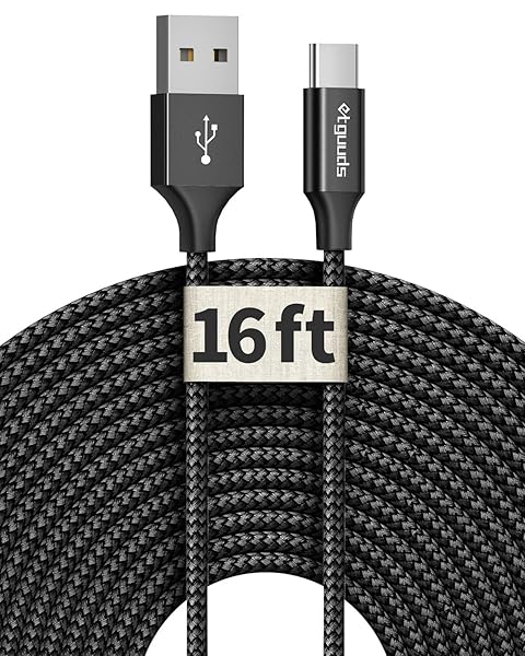 etguuds 16ft USB C Cable - Fast Charging Nylon Braided Cord for Samsung, LG, Moto, Google & More