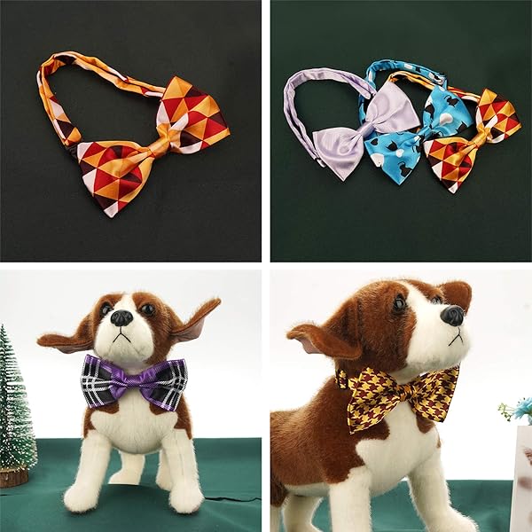 Segarty Segarty Bow Ties for Dogs Bulk 40pcs Adjustable Collar Bowties for Medium Small Dogs Perfect Grooming Shop Accessory Gift - View 7 of 8