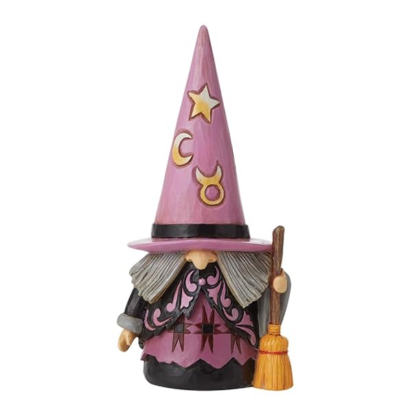 Enesco Enesco Jim Shore Halloween Witch Way Gnome Figurine - 6.5 Inch Multicolor Collectible