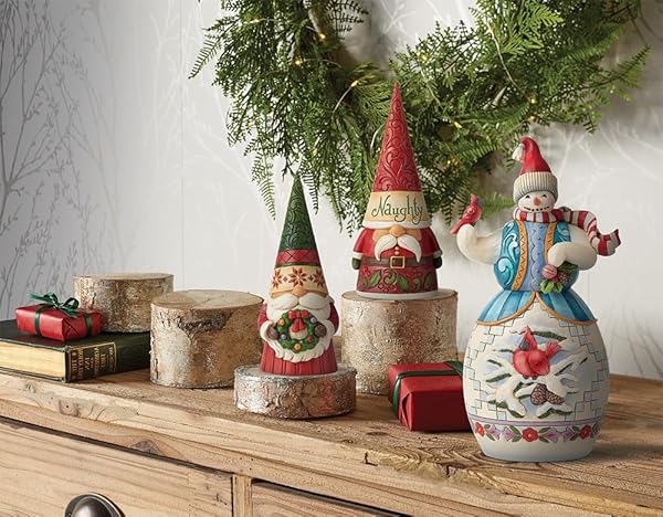 Enesco Enesco Jim Shore Heartwood Creek Christmas Gnome Figurine 7.09 Inch Multicolor Holding Wreath Holiday Decor - View 5 of 5