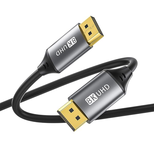 Aieloar Aieloar 8K Display Port Cable 1.4 8K 60Hz 32.4Gbps Backward Compatible for PC Laptop HDTV 5M 16FT - View 3 of 9