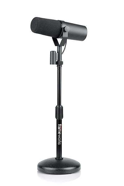 Gator Frameworks Buy Gator Frameworks Desktop Microphone Stand GFW-MIC-0501 - Adjustable Height & Weighted Base for Stability - View 4 of 11