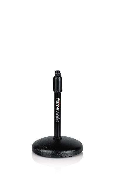 Gator Frameworks Buy Gator Frameworks Desktop Microphone Stand GFW-MIC-0501 - Adjustable Height & Weighted Base for Stability - View 8 of 11