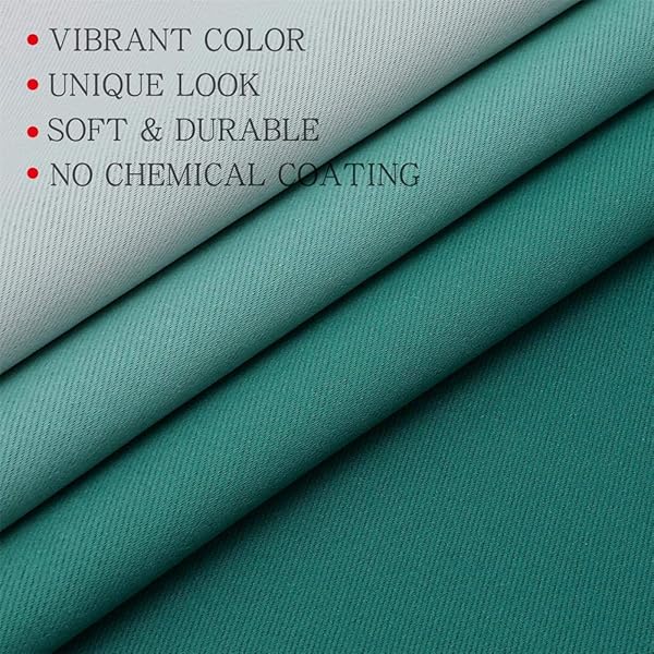 G2000 G2000 Blackout Curtains 63 Inch Teal Greyish White Room Darkening Thermal Insulated Drapes for Bedroom Living Room 2 Panels Set - View 6 of 9