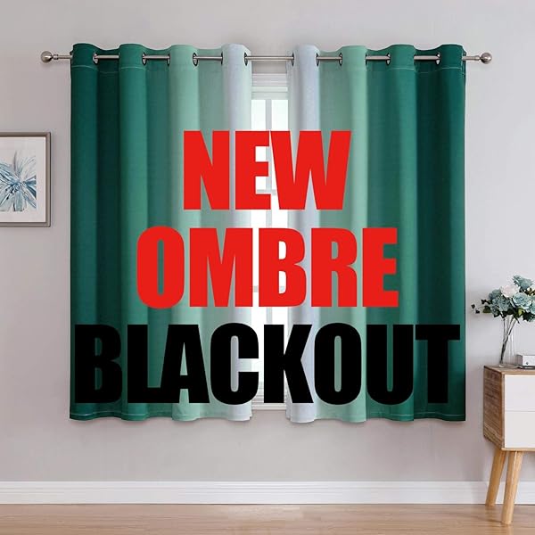 G2000 G2000 Blackout Curtains 63 Inch Teal Greyish White Room Darkening Thermal Insulated Drapes for Bedroom Living Room 2 Panels Set - View 2 of 9