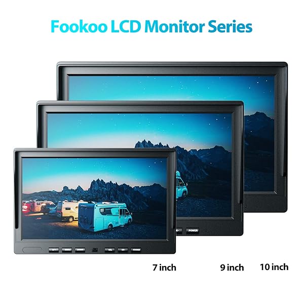 Fookoo Fookoo ? HD Wired Backup Camera System Kit with 10 Inch Dual Split Screen Monitor for Trucks RVs and Semi-Trailers - View 10 of 11
