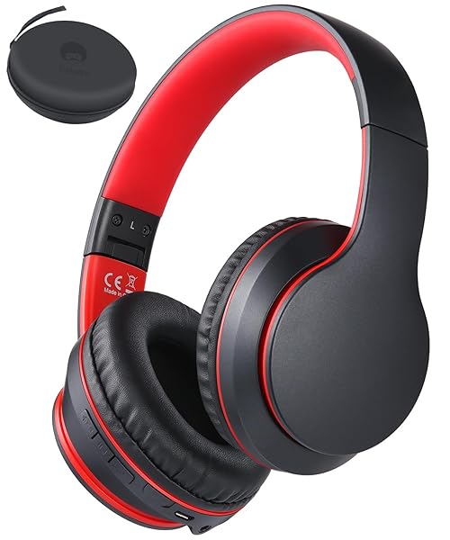 rockpapa Rockpapa E7 Over Ear Wireless Bluetooth Headphones with Mic - Foldable, Travel Case Included, Perfect for Kids & Adults - View 2 of 9