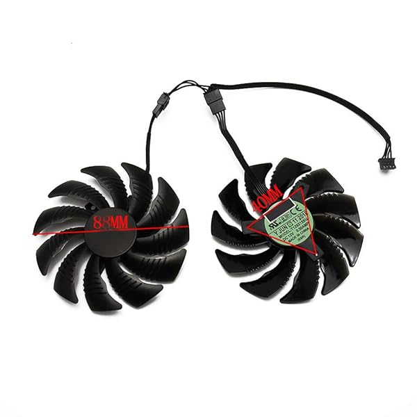 NNL NNL 88MM T129215SU PLD09210S12HH 4Pin Cooling Fan for Gigabyte GTX 1050 1060 1070 960 RX 470 480 570 580 Graphics Card Cooler 2 PCS - View 5 of 6