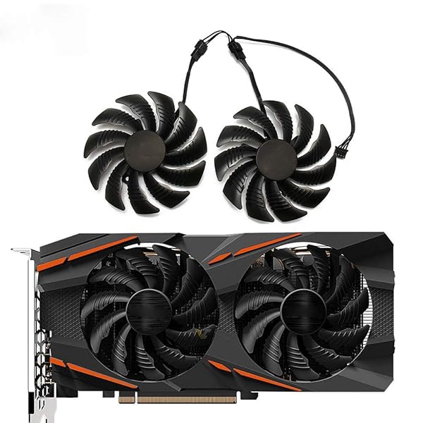 NNL NNL 88MM T129215SU PLD09210S12HH 4Pin Cooling Fan for Gigabyte GTX 1050 1060 1070 960 RX 470 480 570 580 Graphics Card Cooler 2 PCS - View 6 of 6