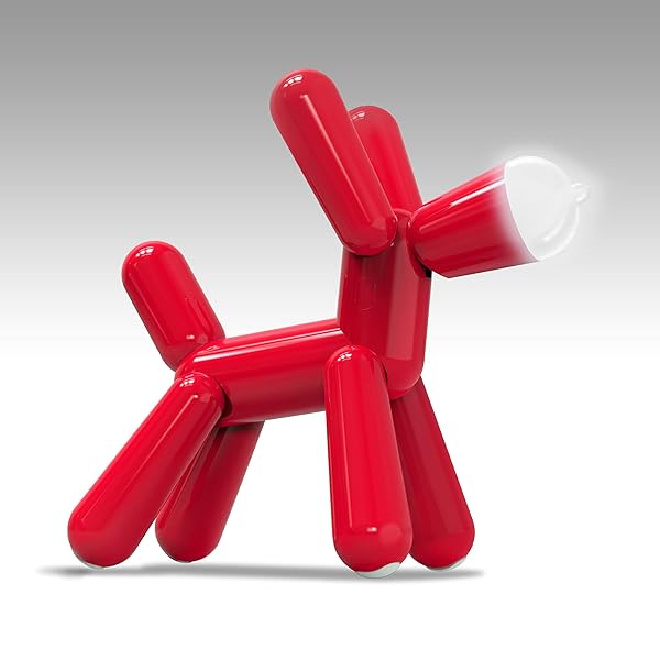 NuOp Design NuOp Design Red Balloon Dog Night Light for Kids Room Decor and Fun Illumination - View 5 of 6