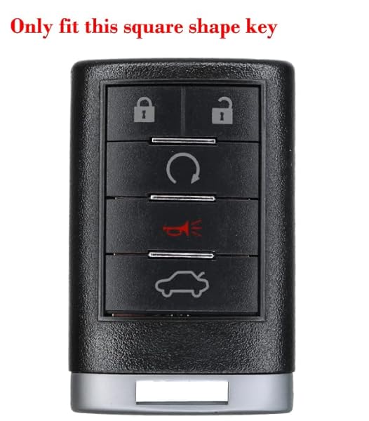 Zorratin Carbon Silicone Smart Key Fob Cover for Corvette C7 and Cadillac CTS ATS SRX STS Durable Protection and Stylish Design - View 3 of 6