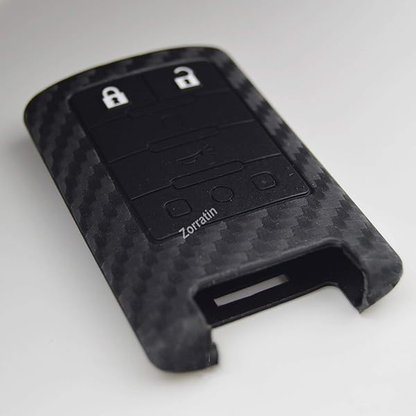 Zorratin Carbon Silicone Smart Key Fob Cover for Corvette C7 and Cadillac CTS ATS SRX STS Durable Protection and Stylish Design - View 4 of 6