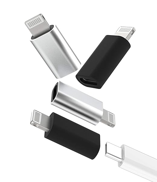 4-Pack USB C to Lightning Adapter for iPhone & iPad - Fast Charging for Apple Devices