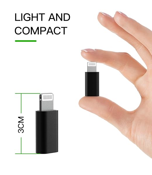 zoyuzan 3-Pack USB-C to Lightning Adapter for iPhone 12/11/SE2/XS/XR - Fast Charging Converter for iPad Air & More - View 9 of 9