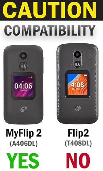 Nakedcellphone Alcatel MyFlip 2 Phone Case with Clip Hard Shell Cover and Rotating Belt Holster Black Model A406DL 2020 - View 8 of 10