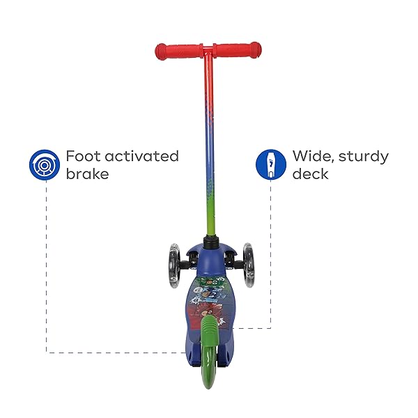 Voyager PJ Mask Self Balancing Kick Scooter with Light Up Wheels Extra Wide Deck for Kids and Toddlers Ages 3 and Up 75 lbs Limit - View 5 of 7