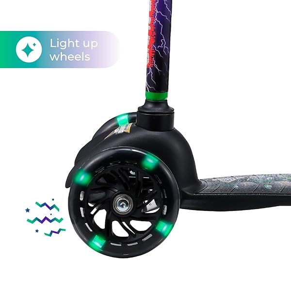 Voyager Monster Jam Self Balancing Kick Scooter with Light Up Wheels Extra Wide Deck for Kids and Toddlers Ages 3 and Up 75 lbs Limit - View 8 of 10