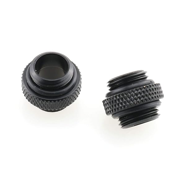 CZQC CZQC Black PC Water Cooling Adapter G1/4 6mm Male to Male Extender Connector with Sealed O-Ring for Computer Cooling Systems - View 4 of 6