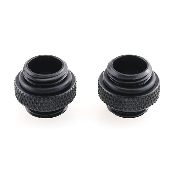 CZQC CZQC Black PC Water Cooling Adapter G1/4 6mm Male to Male Extender Connector with Sealed O-Ring for Computer Cooling Systems - View 2 of 6