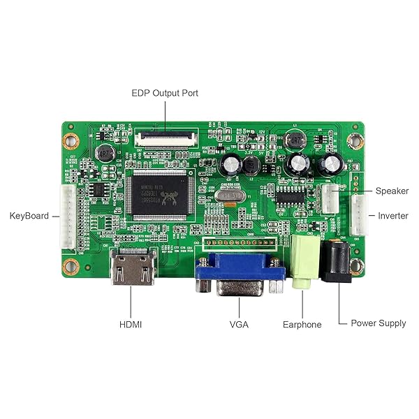 VSDISPLAY VSDISPLAY VGA LCD Controller Board VS-RTD2556HV-V1 for 1920x1080 EDP WLED LCD Screens N116HSE EA1 B140HAN01 B156HAN01 N173HCE E31 - View 5 of 6