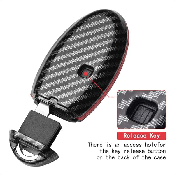 TANGSEN TANGSEN Red Key Fob Case for Infiniti and Nissan Models Durable Cover for Keyless Entry Remote 4 Button Protection - View 6 of 6