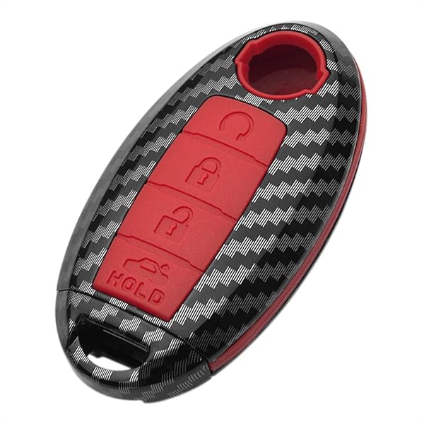 TANGSEN TANGSEN Red Key Fob Case for Infiniti and Nissan Models Durable Cover for Keyless Entry Remote 4 Button Protection - View 2 of 6