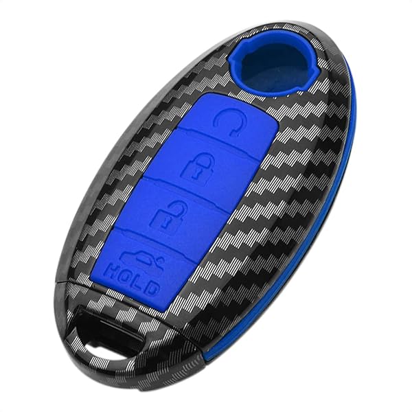 TANGSEN TANGSEN Blue Key Fob Case for Infiniti and Nissan Models Durable Cover for 4 Button Keyless Entry Remote Protection