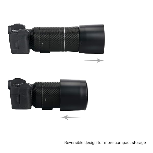 JJC Reversible RF 600mm Bayonet Lens Hood for Canon RF 600mm f/11 - Fits EOS R, RP, R5, R6, Allows 82mm Filter & Lens Cap - View 8 of 9