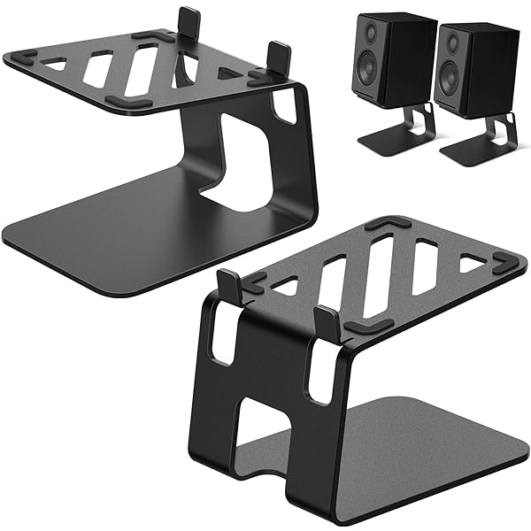 Vaydeer VAYDEER Desktop Speaker Stands with Vibration Absorption Pads for Enhanced Audio Experience and Support Up to 40lbs Pair - View 2 of 9
